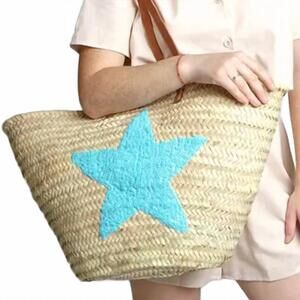 NEW LOGIONLINE SLU women's estrella sequins palm bag in light blue